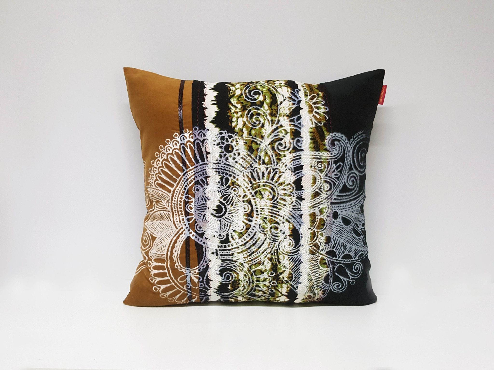 HOUSSE DE COUSSIN PATCHWORK - Bleu chiné | France