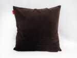 housse coussin patchwork or marron dos