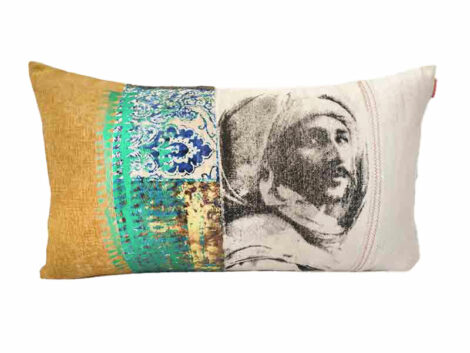 Housse coussin berbère homme azulejos sissimoroco