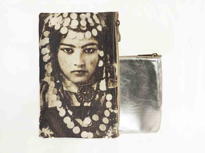 pochette nejma ancienne carte postale femme portrait