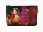 pochette femme velours rose recto