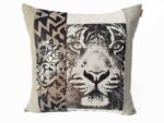 housse coussin tigre motif