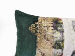 housse de coussin ane vert or dossier