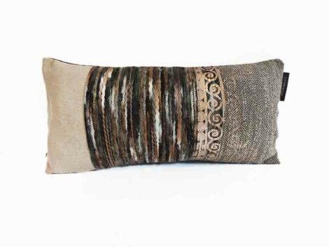 mini coussin cuivre et laine