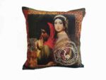 coussin carre velours portrait de deux femme velours