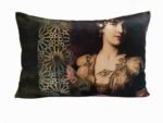 housse de coussin portrait de femme sur velours