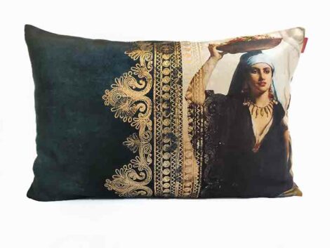 housse de coussin femme doré