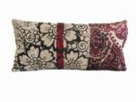 mini housse de coussin bordeau fleur 2